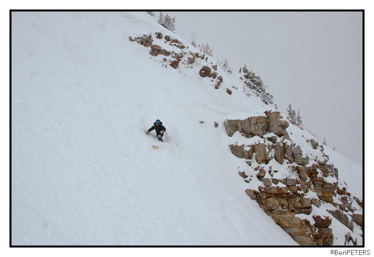 steep pow turns in utah